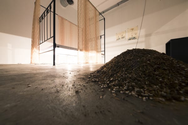 Installation View of Memento Mori a duo presentation of works by Mina Mohseni and Amirnasr Kamgooyan.