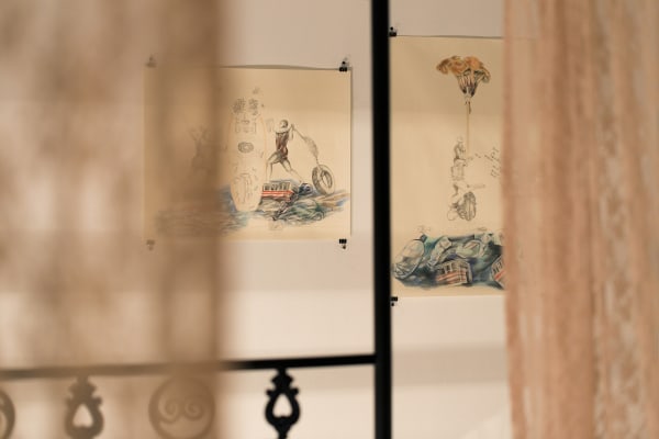 Installation View of Memento Mori a duo presentation of works by Mina Mohseni and Amirnasr Kamgooyan.