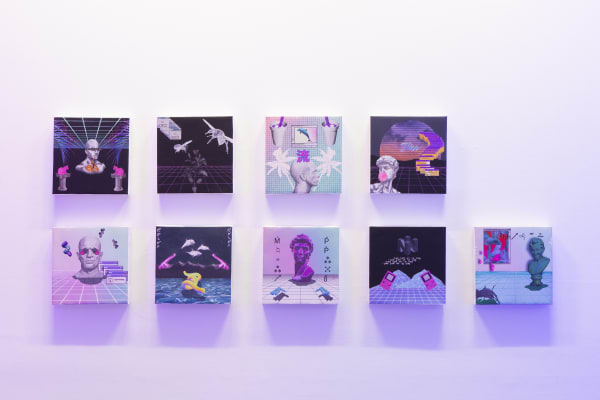 Installation View of Screen Saver a solo presentation of works by Peyman Konjkav.