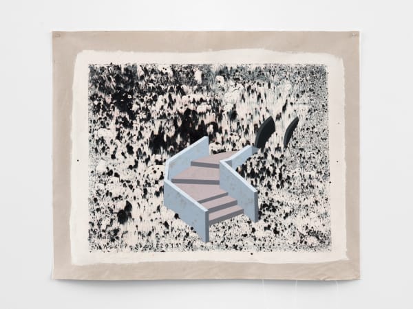 Asal Peirovi Untitled 2019 Acrylic Paint, ecoline, binder, calcium carbonate on canvas 70 x 90 cm / 27 1/2 x 35 1/2 in Unique / SOAP/P 2019-004 Courtesy of the artist and STANDARD (OSLO), Oslo Photographer: Øystein Thorvaldsen