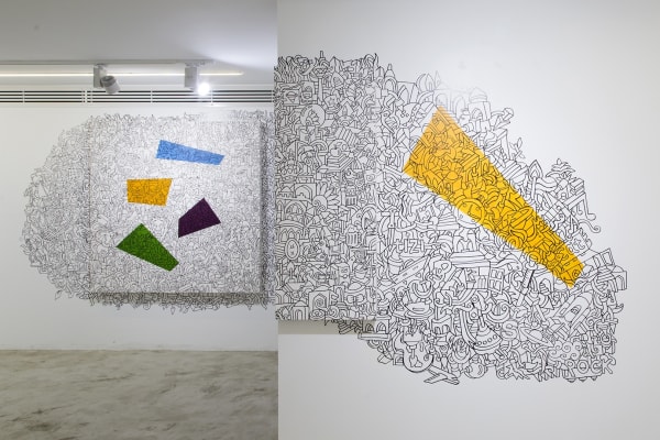 Installation View of Dynamic Shapes a solo presentation of works by Ali Razavi.