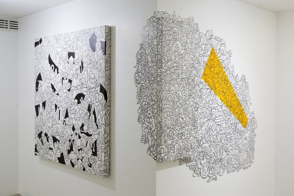 Installation View of Dynamic Shapes a solo presentation of works by Ali Razavi.