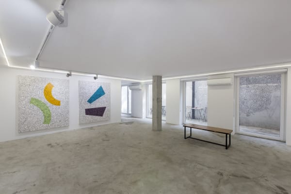 Installation View of Dynamic Shapes a solo presentation of works by Ali Razavi.