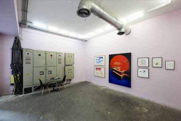 Installation View of Mars Over the Lake a solo presentation of works by Kiarash Alimi.