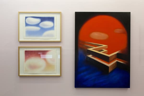 Installation View of Mars Over the Lake a solo presentation of works by Kiarash Alimi.