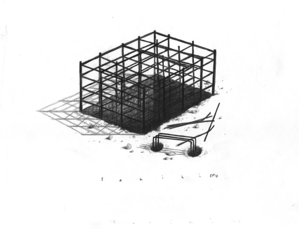 Hamed Sahihi, Untitled, Pencil on Paper, 32x45cm