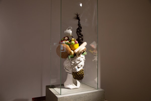 Installation View of Honey, I am home a solo presentation of works by Hoda Zarbaf.
