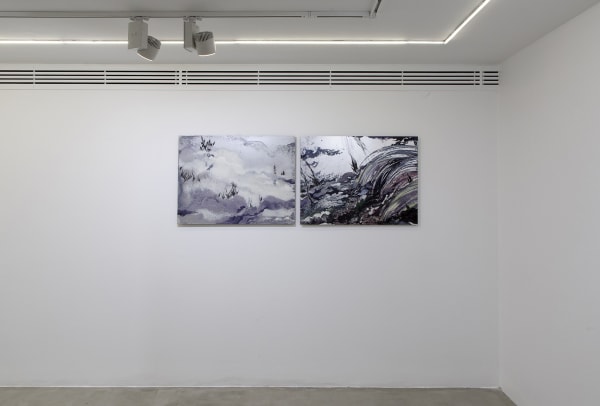Installation View of State of Mind a solo presentation of works by Sadaf Hesamiyan.