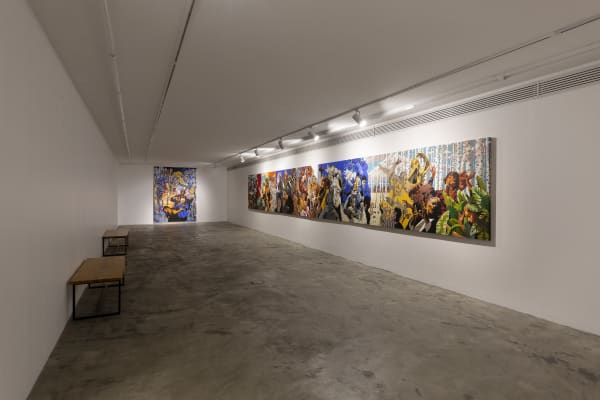 Installation View of We Danced a solo presentation of works by Mehrdad Mohebali.
