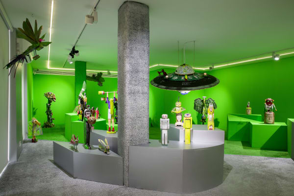 Installation View of Aliens VS Gorillas a solo presentation of works by Amir Kamand.