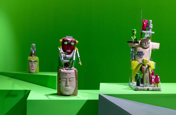 Installation View of Aliens VS Gorillas a solo presentation of works by Amir Kamand.