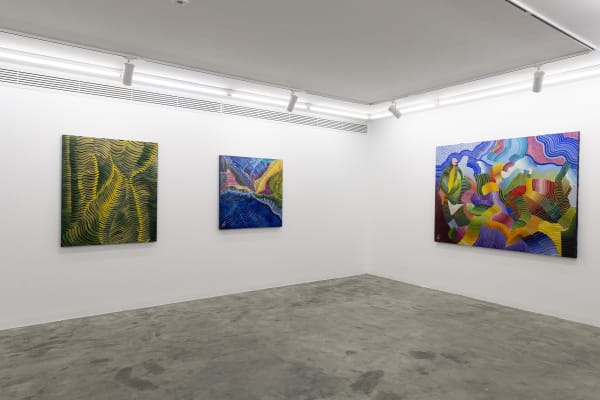 Installation View of Coloured Waves a solo presentation of works by Seroj Barseghian.