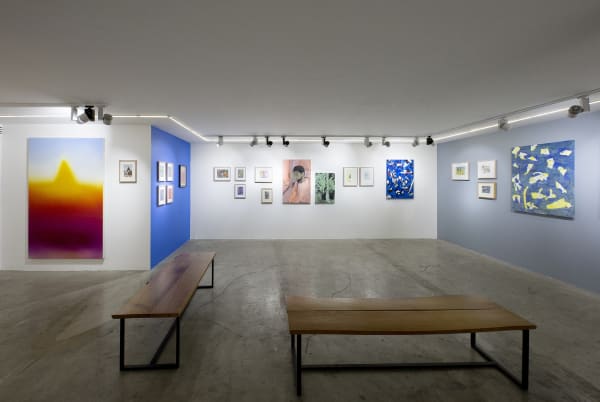 Installation View of The Joy of Painting a group presentation of works.