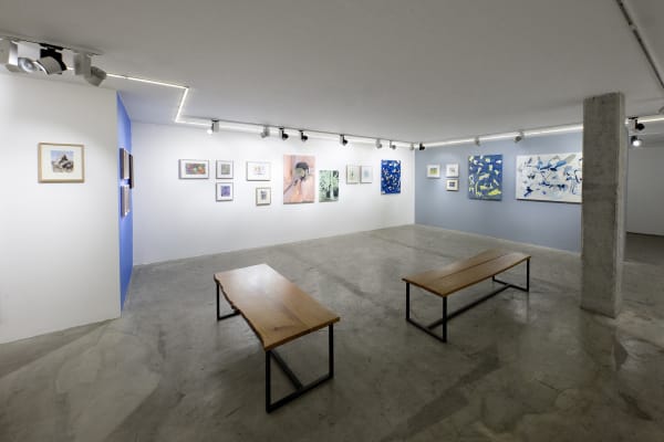 Installation View of The Joy of Painting a group presentation of works.