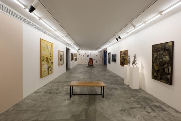 Installation View of Three Decades a solo presentation of works by Changiz Shahvagh.