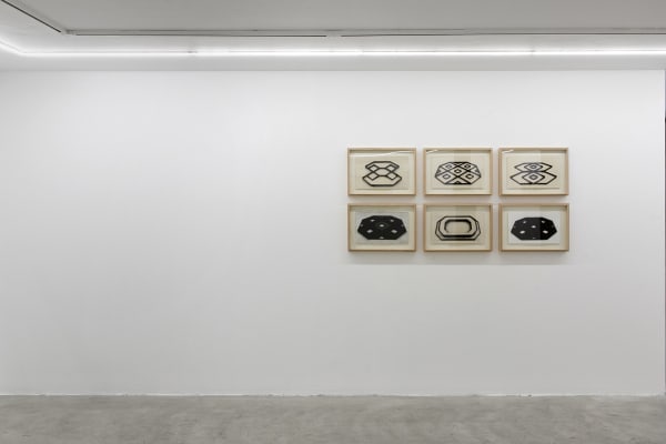 Installation View of Opaque a solo exhibition of works by Ali Beheshti .