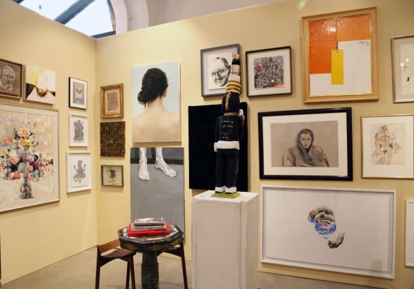Installation view of +2 Gallery's booth at Asia Now.