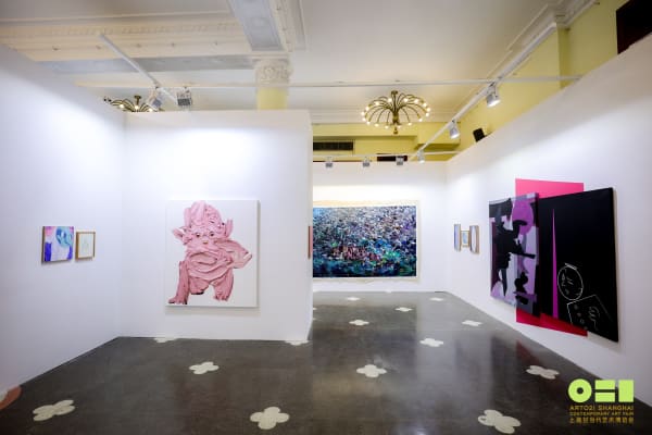 Installation view of Dastan's booth at Art021.