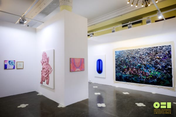 Installation view of Dastan's booth at Art021.