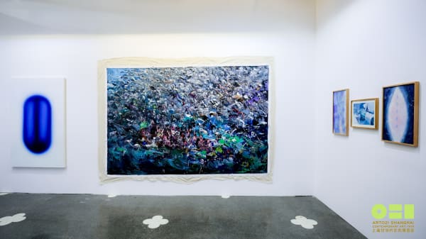 Installation view of Dastan's booth at Art021.