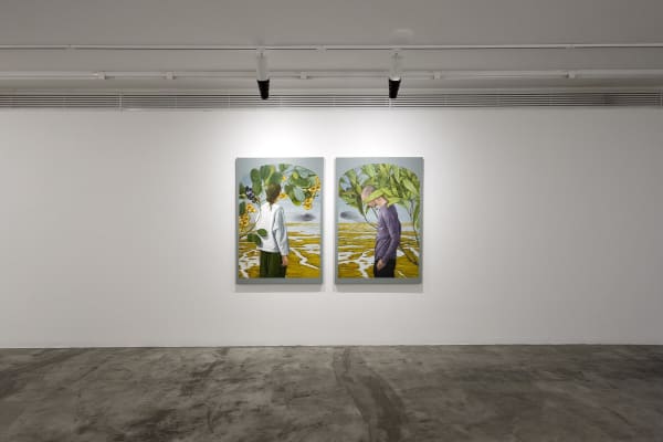 Installation View of In-Between a solo presentation of works by Morteza Pourhosseini.