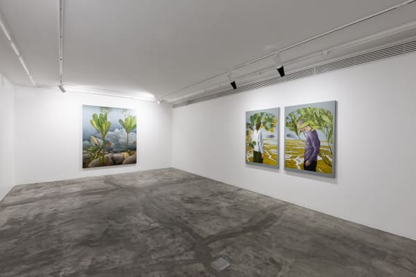 Installation View of In-Between a solo presentation of works by Morteza Pourhosseini.