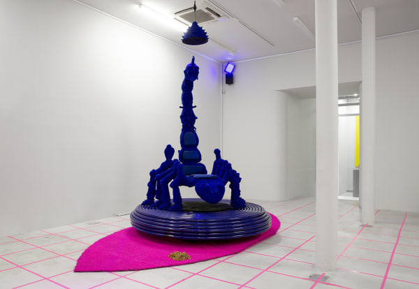 Installation View of Judgment Night: Daddy Kills People a solo presentation of works by Mamali Shafahi.