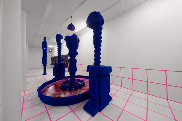 Installation View of Judgment Night: Daddy Kills People a solo presentation of works by Mamali Shafahi.