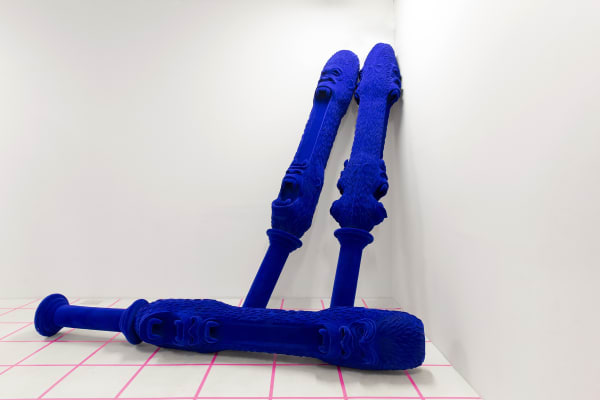 Installation View of Judgment Night: Daddy Kills People a solo presentation of works by Mamali Shafahi.