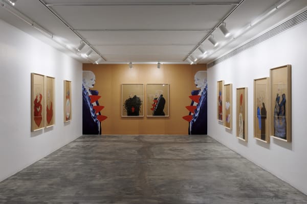 Installation view of The Theater of life a solo exhibition of works by Bahareh Navabi.