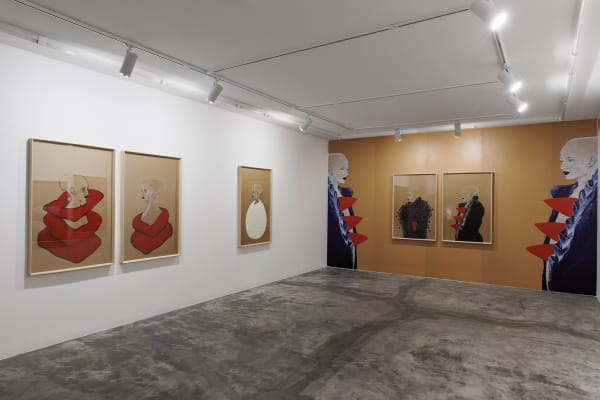 Installation view of The Theater of life a solo exhibition of works by Bahareh Navabi.