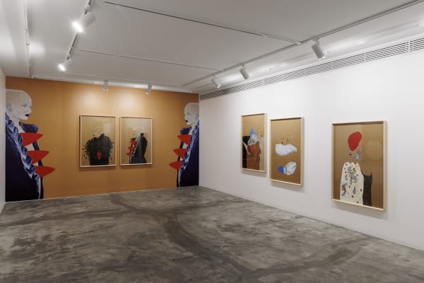 Installation view of The Theater of life a solo exhibition of works by Bahareh Navabi.