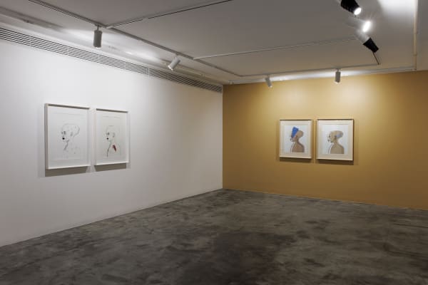 Installation view of The Theater of life a solo exhibition of works by Bahareh Navabi.