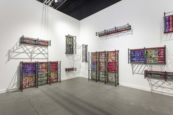 Installation View of The Garden of Desolation a solo exhibition of works by Homa Delvaray at Dastan's Booth, Frieze New York 2022.