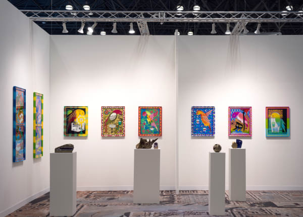 Installation View of a duo presentation of works at Dastan's Booth, the Armory Show 2022 .