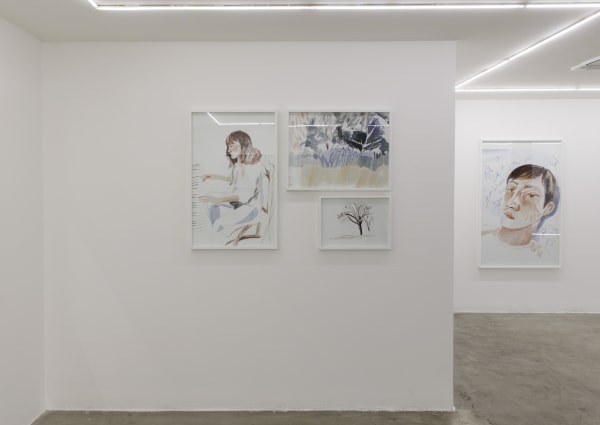 Installation view of Distance Flow a solo exhibition of works by Kimia Dehghan.