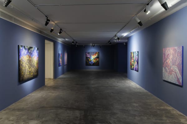 Installation view of Blue Sonata by Seroj Barseghian at +2.