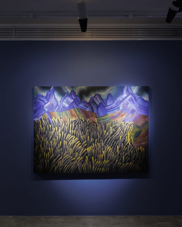 Installation view of Blue Sonata by Seroj Barseghian at +2.