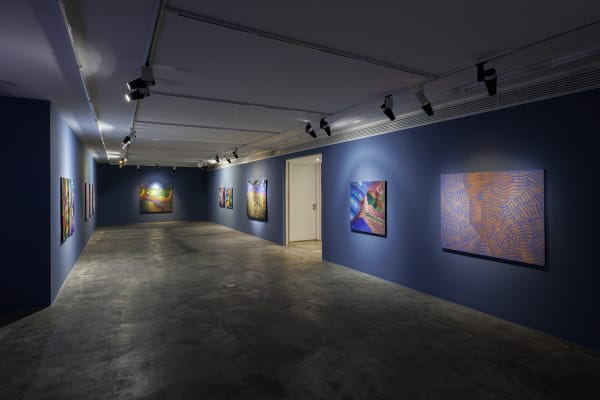 Installation view of Blue Sonata by Seroj Barseghian at +2.