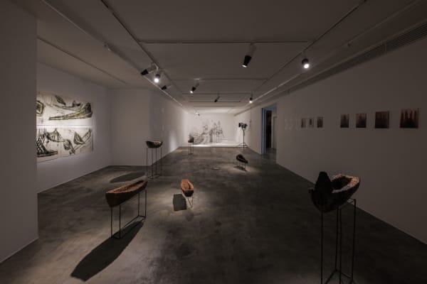 Installation View of Beyond the Seas solo exhibition of works by Mohammad pirryaee.
