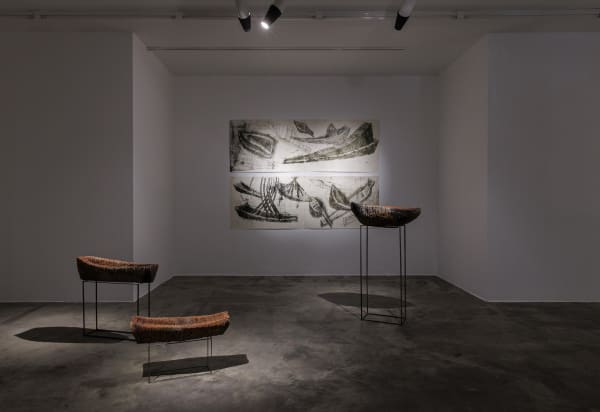 Installation View of Beyond the Seas solo exhibition of works by Mohammad pirryaee.
