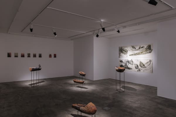 Installation View of Beyond the Seas solo exhibition works by Mohammad pirryaee.