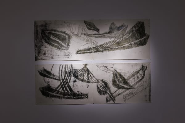 Installation View of Beyond the Seas solo exhibition of works by Mohammad pirryaee.