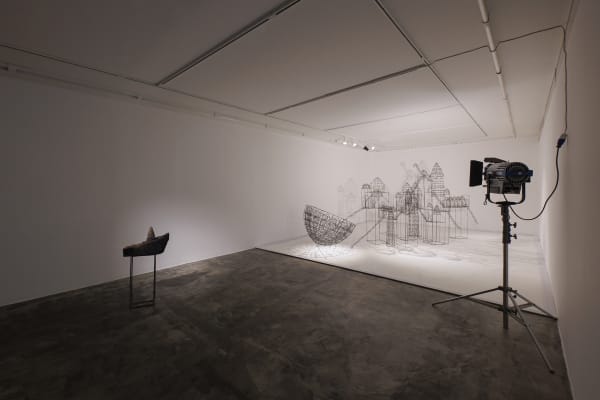 Installation View of Beyond the Seas solo exhibition of works by Mohammad pirryaee.