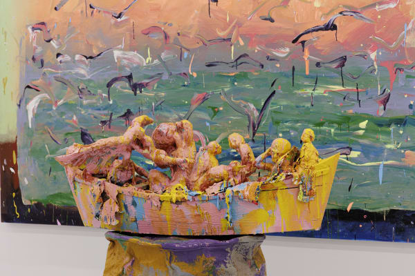 Installation View of a solo exhibition Darbedar-e Hamishegi at Parallel Circuit.