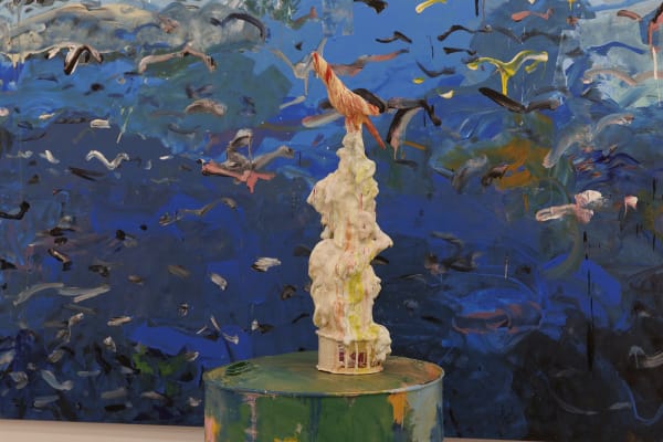 Installation View of a solo exhibition Darbedar-e Hamishegi at Parallel Circuit.