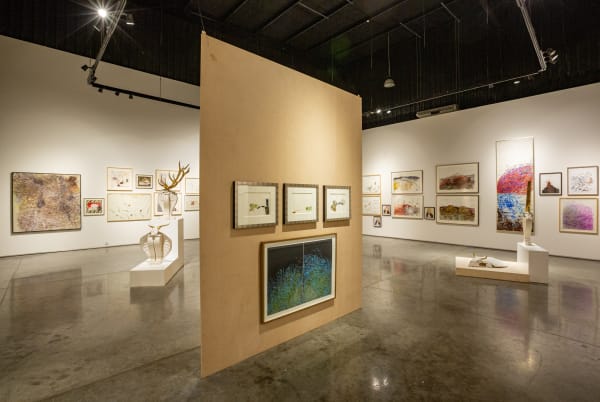 Installation View of Retrospective Part 1 solo exhibition of works by Fereydoon Av in Dubai 2023.