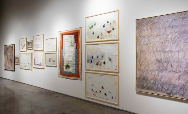 Installation View of Retrospective Part 1 solo exhibition of works by Fereydoon Av in Dubai 2023.