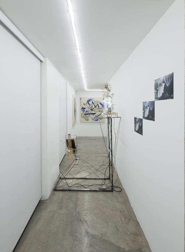 Installation View of Harder than Rock, Softer than Sand solo exhibition of works by Saman Khosravi at Dastan's Basement, 2023