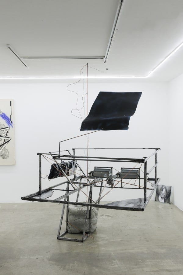 Installation View of Harder than Rock, Softer than Sand solo exhibition of works by Saman Khosravi at Dastan's Basement, 2023